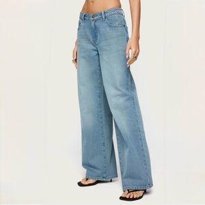 Edikted Light Blue Wide-Leg Jeans